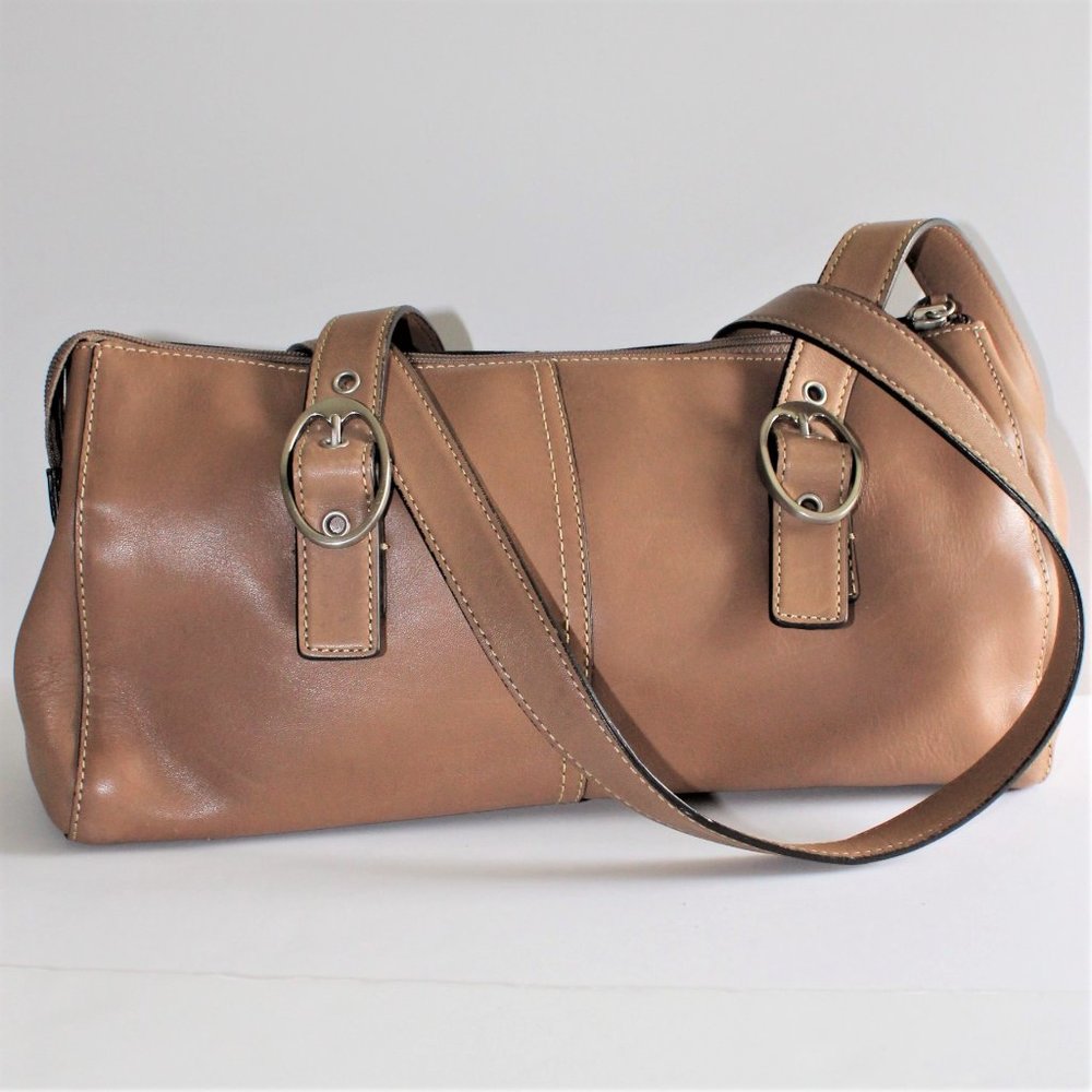 Fossil Classic (#75082) Tan Leather Shoulder Bag - Picture 3 of 8
